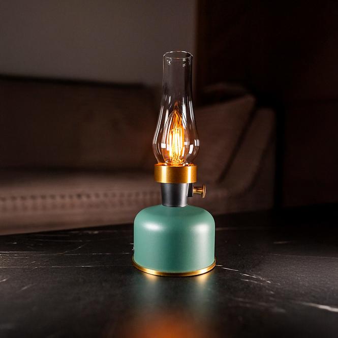 Asztali lámpa OLIA USB IP44 green