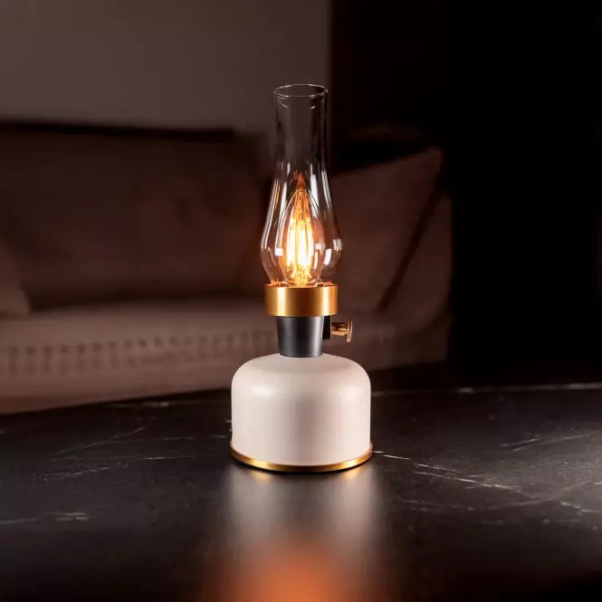 Asztali lámpa OLIA USB IP44 beige