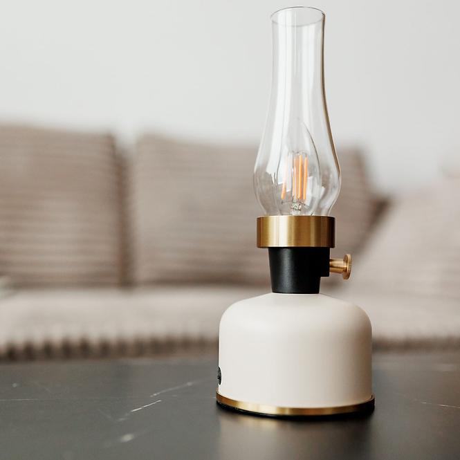 Asztali lámpa OLIA USB IP44 beige