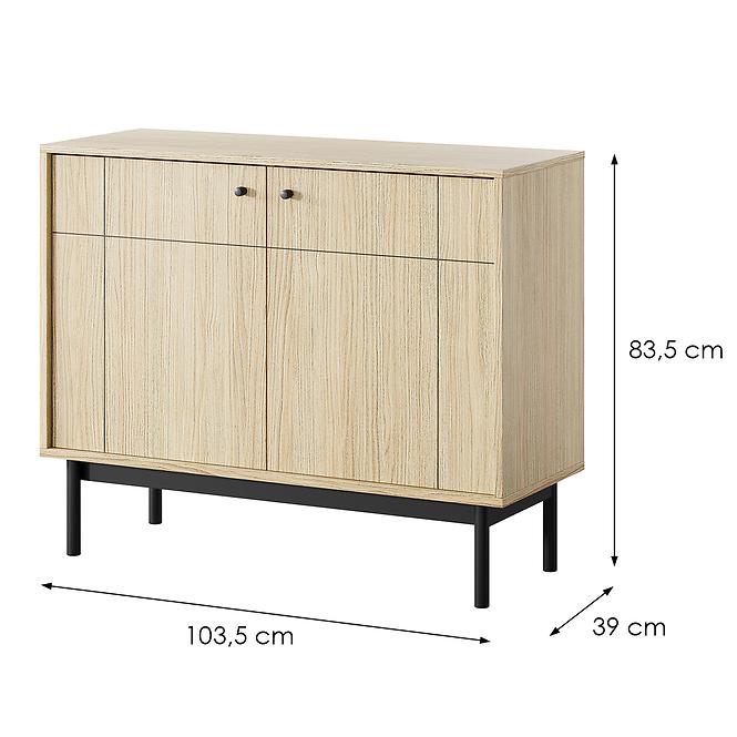 Komód Japandi K104 tölgy linea