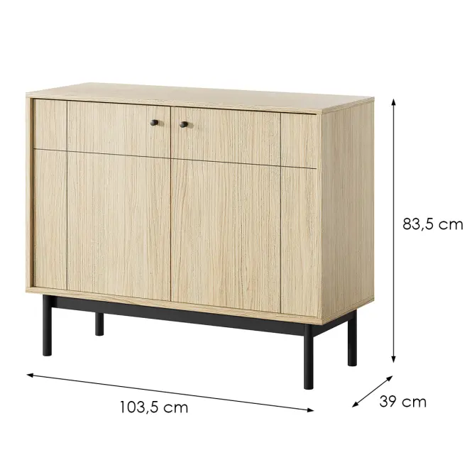 Komód Japandi K104 tölgy linea,2