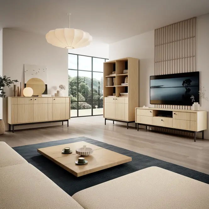 Komód Japandi K154 tölgy linea,6