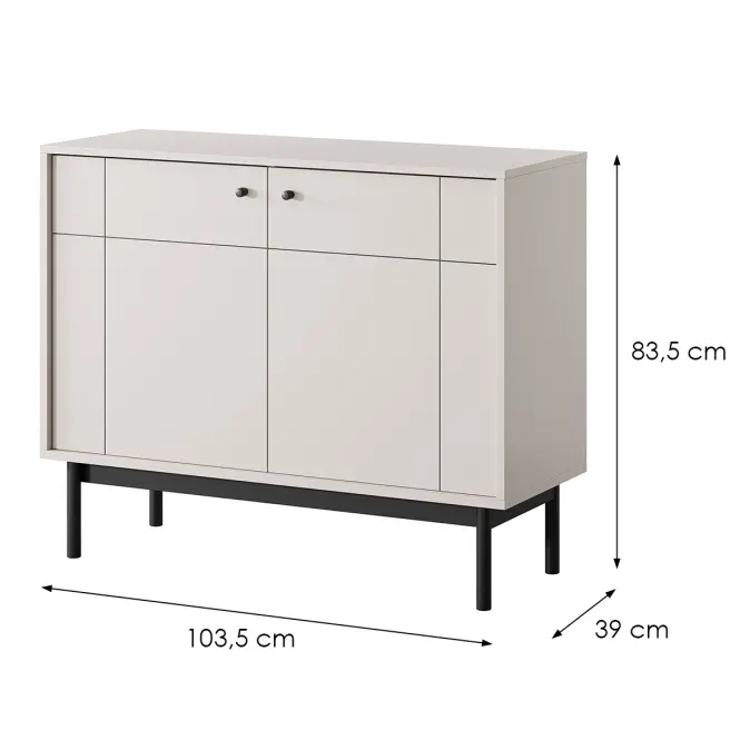 Komód Japandi K104 kasmír,2