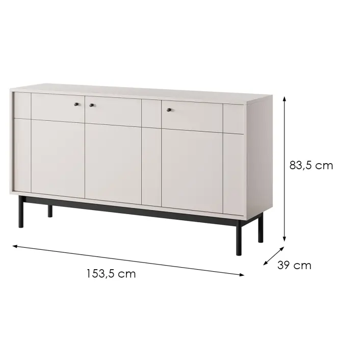 Komód Japandi K154 kasmír,2