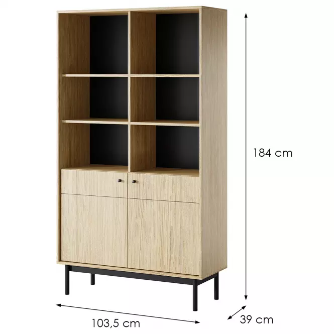 Regál Japandi R104 tölgy linea