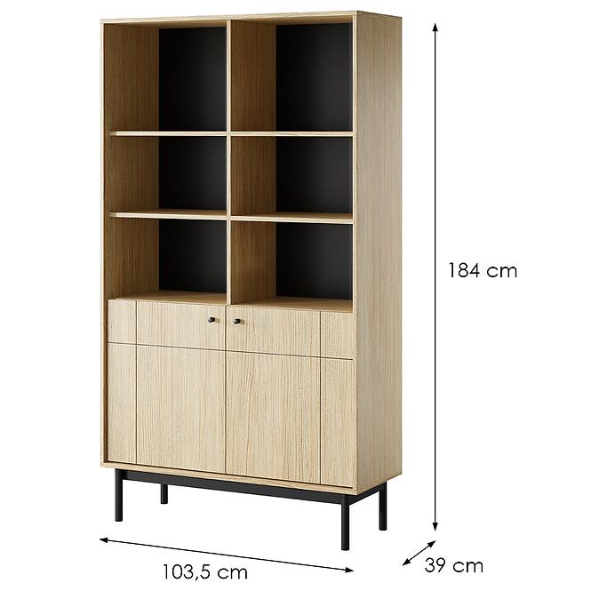 Regál Japandi R104 tölgy linea