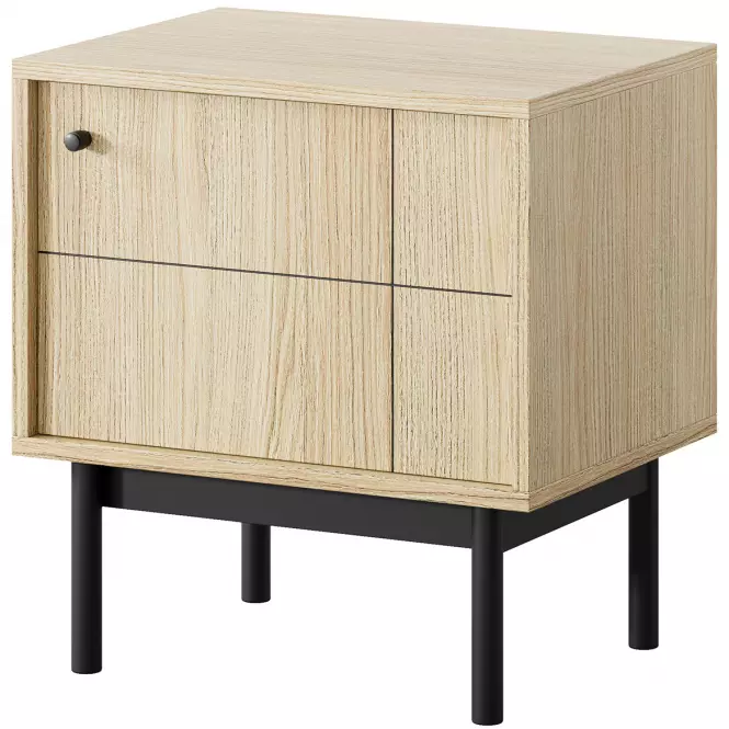 Éjjeliszekrény Japandi S54 tölgy linea