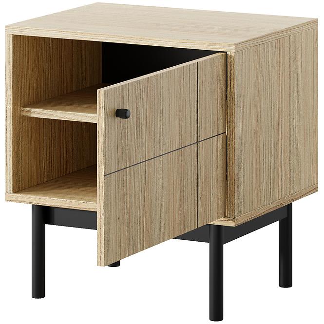 Éjjeliszekrény Japandi S54 tölgy linea,4