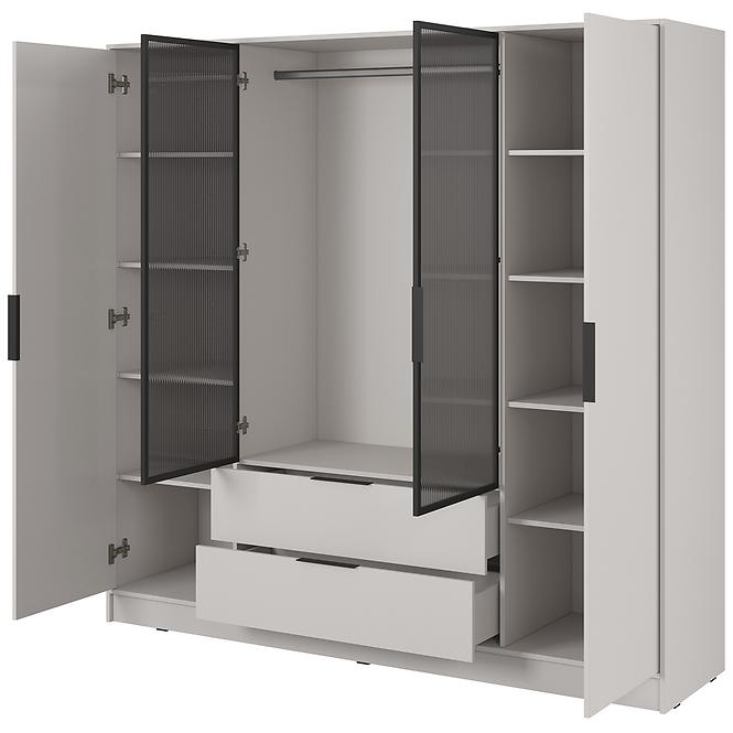 Szekrény Kelly 4D RM cashmere + led,3