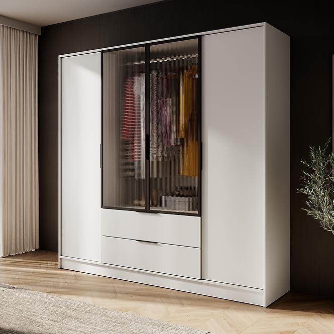 Szekrény Kelly 4D RM cashmere + led
