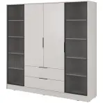Szekrény Kelly 4D RD cashmere + led