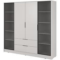 Szekrény Kelly 4D RD cashmere + led