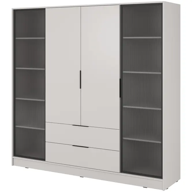 Szekrény Kelly 4D RD cashmere + led