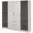 Szekrény Kelly 4D RD cashmere + led