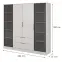 Szekrény Kelly 4D RD cashmere + led,2