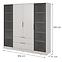 Szekrény Kelly 4D RD cashmere + led,2