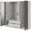 Szekrény Kelly 4D RD cashmere + led,3
