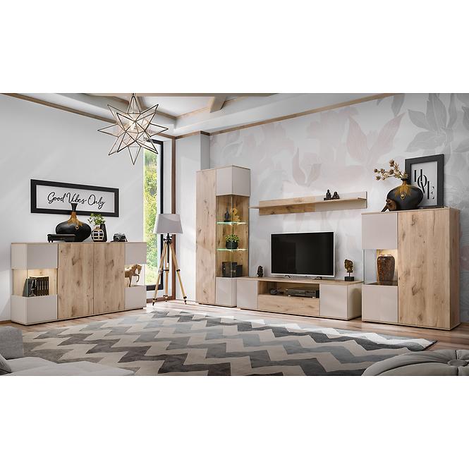 Vitrin Catalina DVC CT WSW tölgy viking/kasmír,11