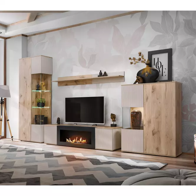 Vitrin Catalina DVC CT WSW tölgy viking/kasmír,12