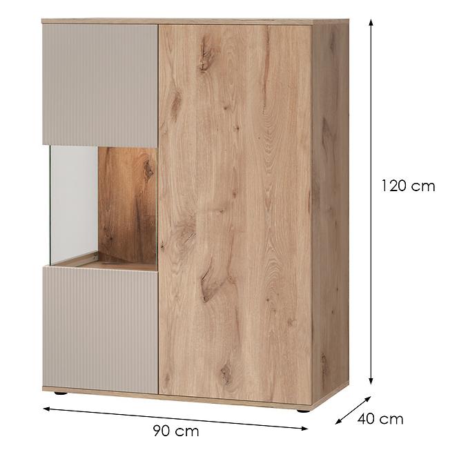 Vitrin Catalina DVC CT WSN tölgy viking/kasmír,2