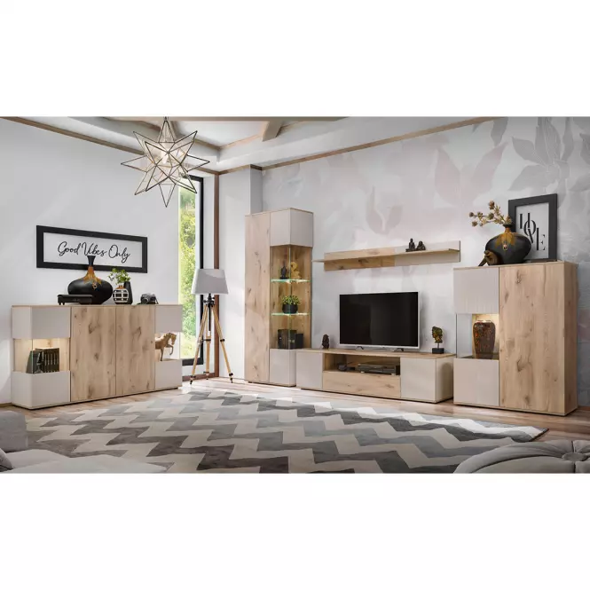 Vitrin Catalina DVC CT WSN tölgy viking/kasmír