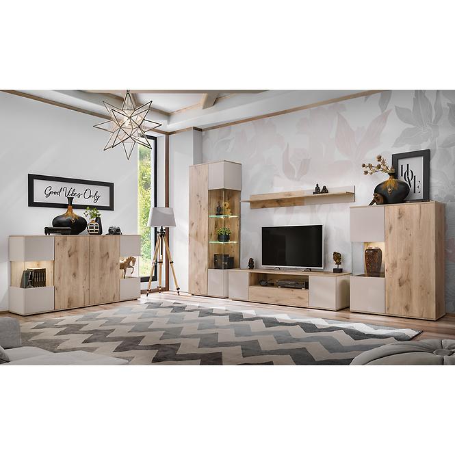 Vitrin Catalina DVC CT WSN tölgy viking/kasmír