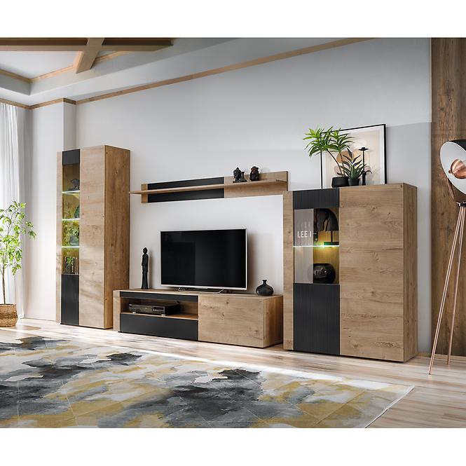 Vitrin Aron RZS AR WSW tölgy ribbeck/fekete,7