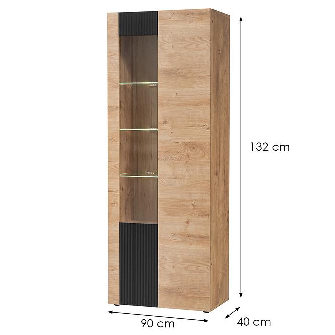 Vitrin Aron RZS AR WSN tölgy ribbeck/fekete,2