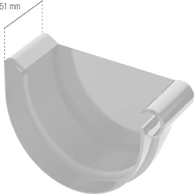 BRYZA Ereszcsatorna bal oldali műanyag Ø 125 mm, barna RAL 8017
