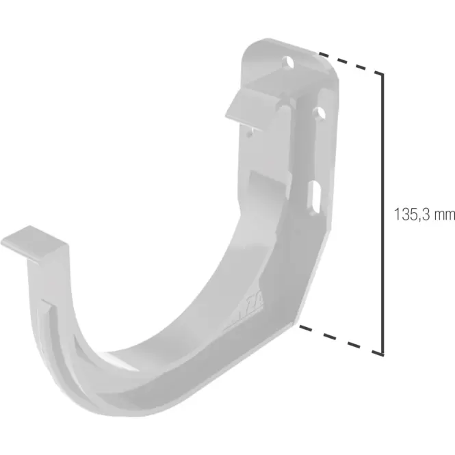 BRYZA PVC ereszcsatorna kampó Ø 63 mm, barna RAL 8017