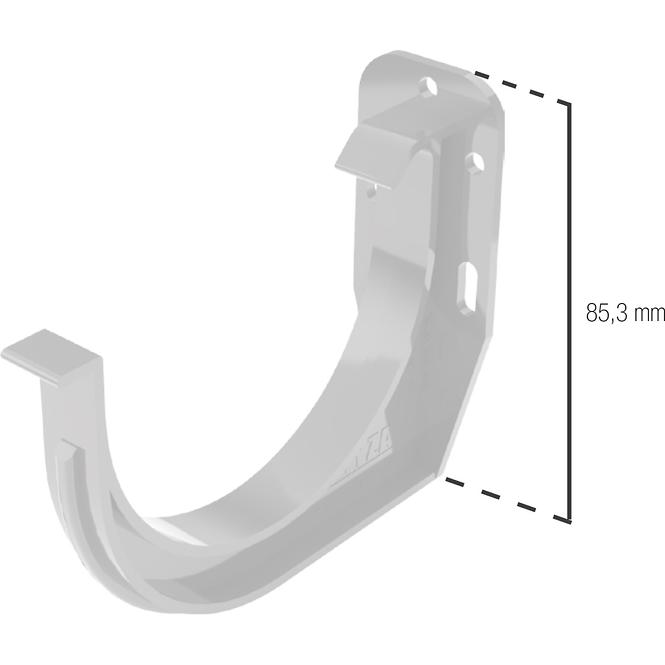 BRYZA PVC ereszcsatorna kampó Ø 90 mm, barna RAL 8017