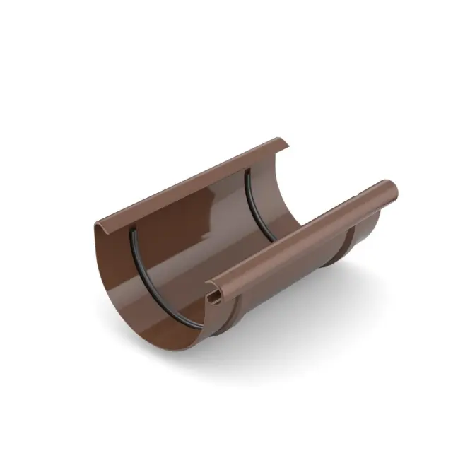 BRYZA PVC Ereszcsatorna összekötő idom 75 mm barna