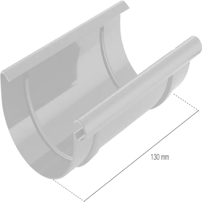 BRYZA PVC Ereszcsatorna összekötő idom 75 mm barna