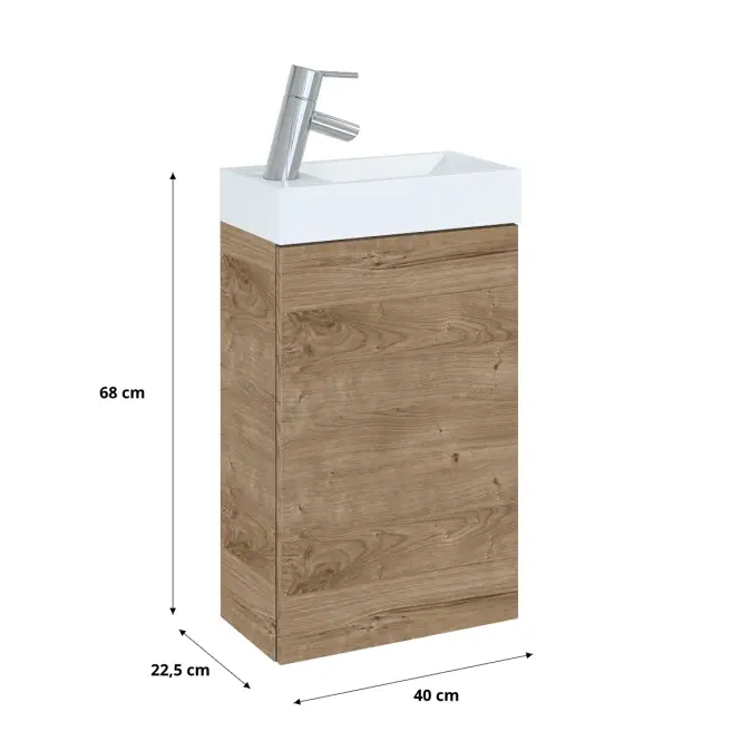 Fürdőszoba szett Small Basic 40 1D tölgy canela,2