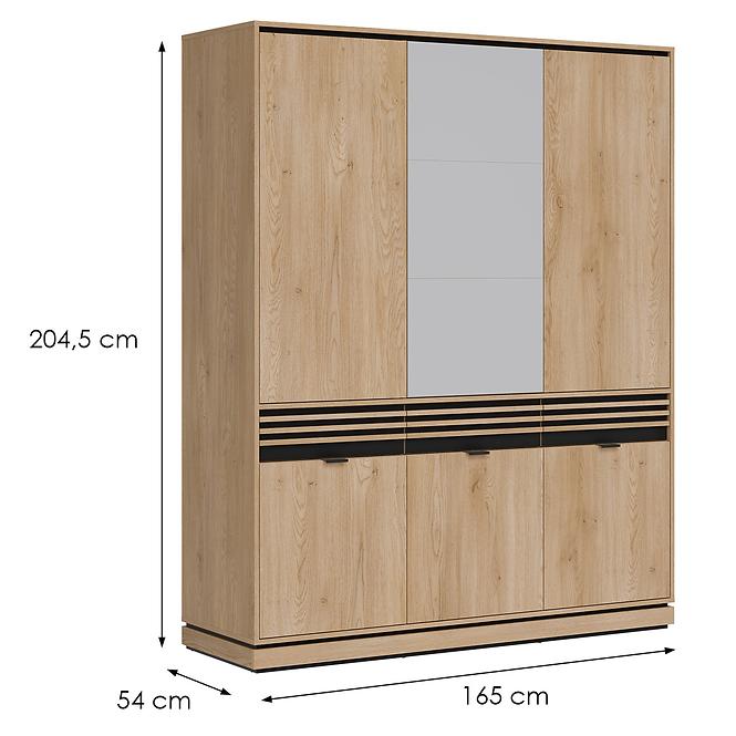 Szekrény 3D Ferro Fe09 Tölgy Crem Torro,2