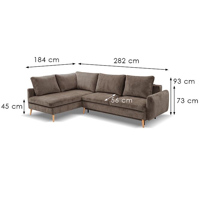 Sarokgarnitúra szett Adige OT-2R L Treso 43,5