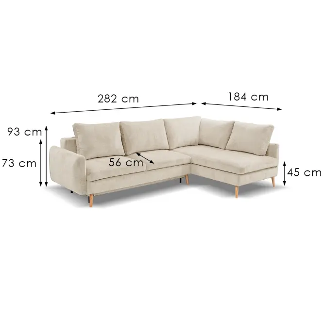 Sarokgarnitúra szett Adige 2R-OT P Tresor 22,5
