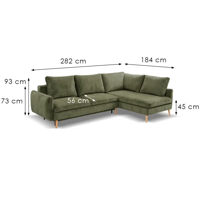 Sarokgarnitúra szett Adige 2R-OT P Tresor 75,5