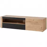 Szekrény RTV Aron Tölgy Ribbeck/Fekete