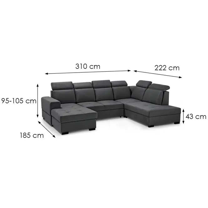 Sarokgarnitúra szett Axel U balos Voss 18,4