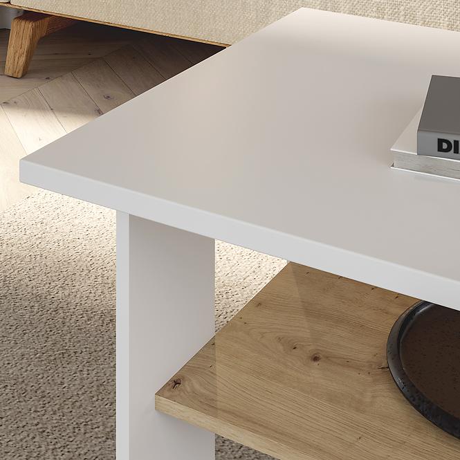 Dohányzóasztal Caldicot CFTT5210-M256 fehér/tölgy artisan,5