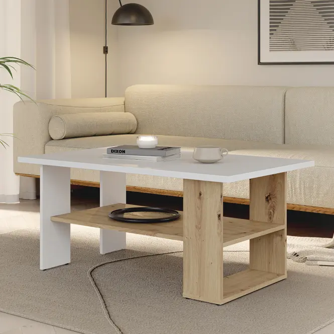 Dohányzóasztal Caldicot CFTT5210-M256 fehér/tölgy artisan