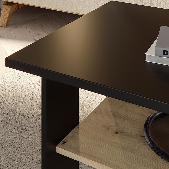Dohányzóasztal Caldicot CFTT5210-M922 fekete/tölgy artisan