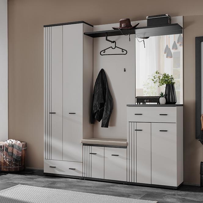 Cipőszekrény Hugo Cc Hg F+P2 Kasmír/Fekete,6
