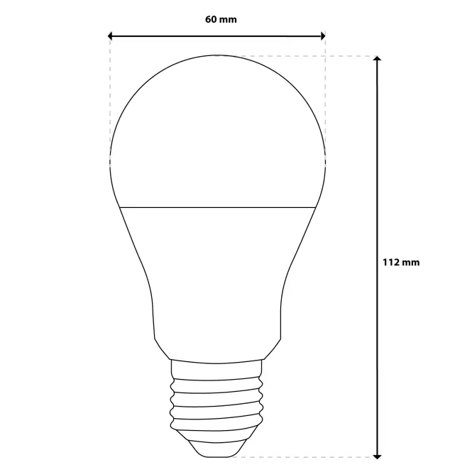 LED izzó A60 10W 75W E27 1055LM 4000K,4