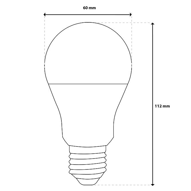 LED izzó A60 10W 75W E27 1055LM 4000K,4