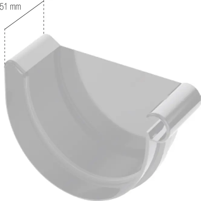 BRYZA Ereszcsatorna bal oldali műanyag Ø 125 mm, grafit