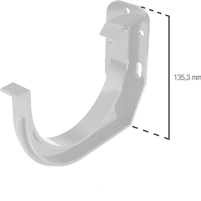 BRYZA PVC ereszcsatorna kampó Ø 63 mm, grafit,2