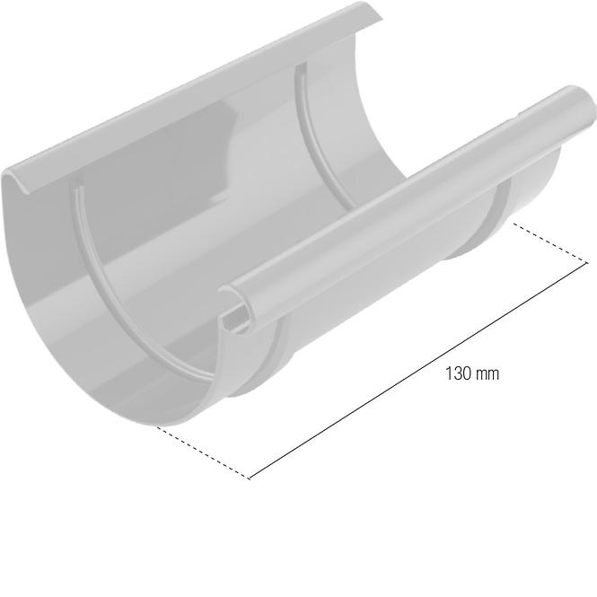 BRYZA PVC Ereszcsatorna összekötő idom 75 mm grafit,2