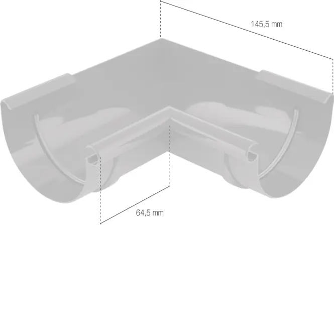 BRYZA PVC Belső szeglet 75 mm grafit